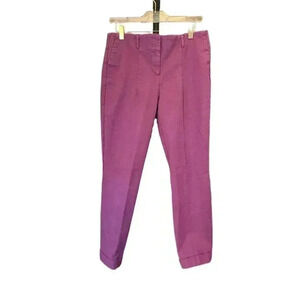 BODEN Purple Straight Leg Ankle Pleated Chino Pants - size 8